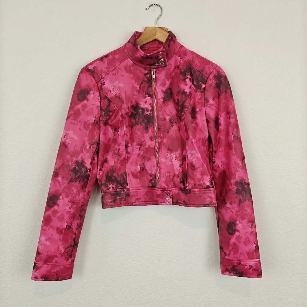 I.AM.GIA $365 womens Reika Jacket Pink Faux Leather Zip Front Size XS Women's - Picture 9 of 16